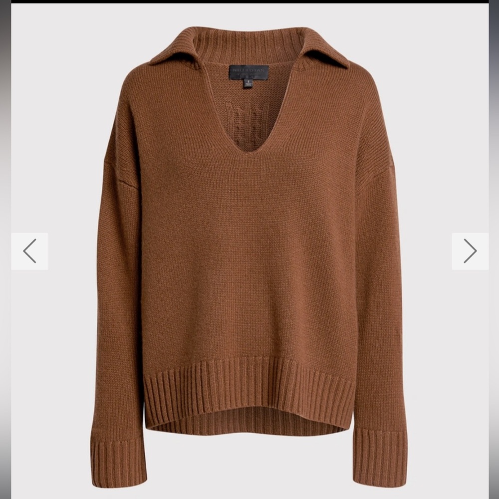 Nili Lotan | Julie Cashmere Sweater | Brown | XS